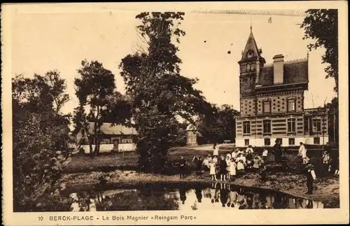 Ak Berck Plage Pas de Calais, Le Bois Magnier Reingam Parc