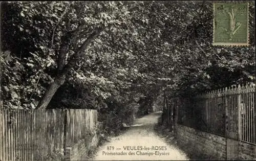 Ak Veules les Roses Seine-Maritime, Promenades des Champs Elysees