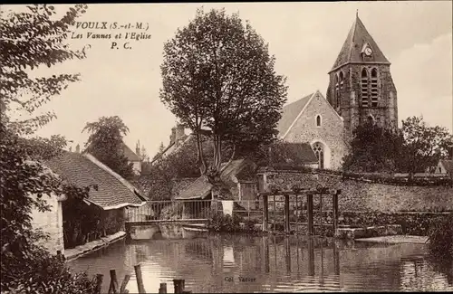 Ak Voulx Seine et Marne, Les Vannes, L'Eglise