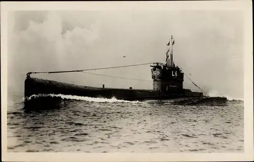 Foto Ak Französisches U Boot, L 69, sous marin