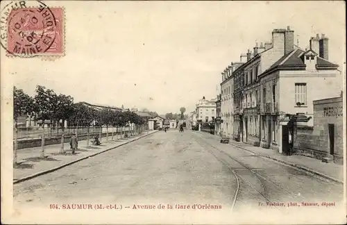 Ak Saumur Maine et Loire, Avenue de la Gare d'Orleans