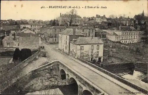 Ak Beaupréau Maine et Loire, L'Evre et les Ponts