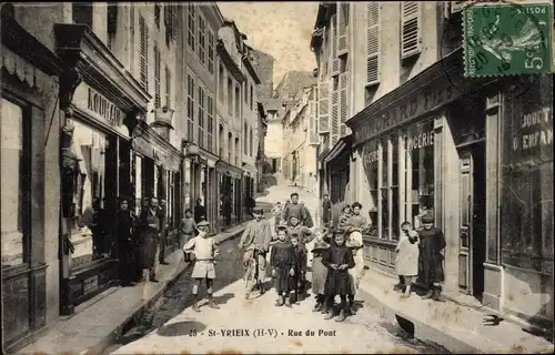 Ak Saint Yrieix Haute Vienne, Rue du Pont