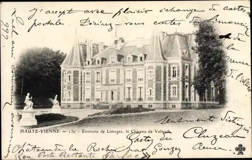 Ak Limoges Haute Vienne, Chateau de Valmath