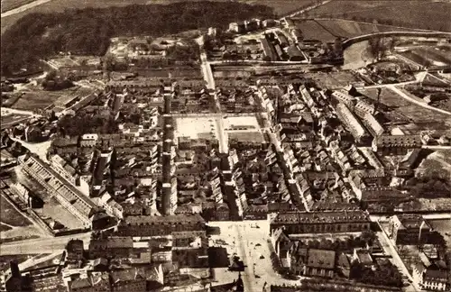 Ak Saarlouis im Saarland, Luftaufnahme