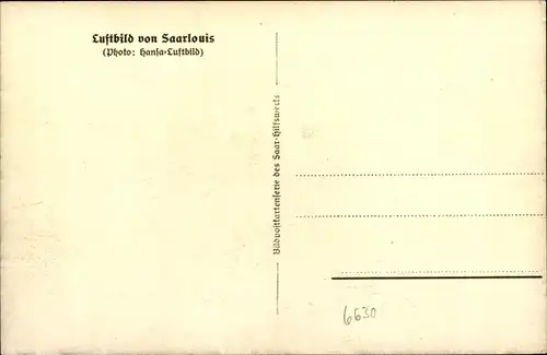 Ak Saarlouis im Saarland, Luftaufnahme