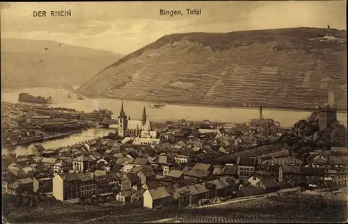 Ak Bingen am Rhein, Gesamtansicht