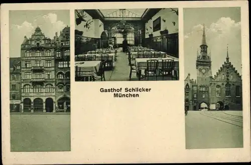 Ak München Bayern, Gasthof Schlicker