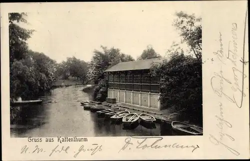 Ak Kattenturm Bremen, Kanalpartie, Anleger