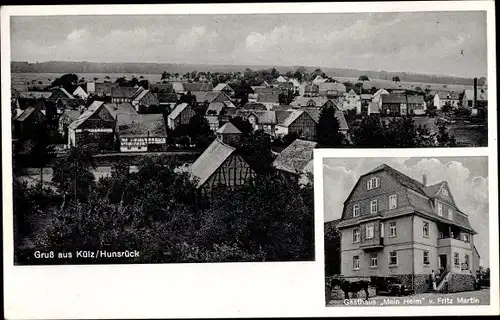 Ak Külz im Rhein Hunsrück Kreis, Blick über die Dächer, Gasthaus Mein Heim