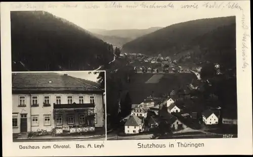 Ak Stutzhaus Luisenthal im Thüringer Wald, Gasthaus zum Ohratal, Totalansicht