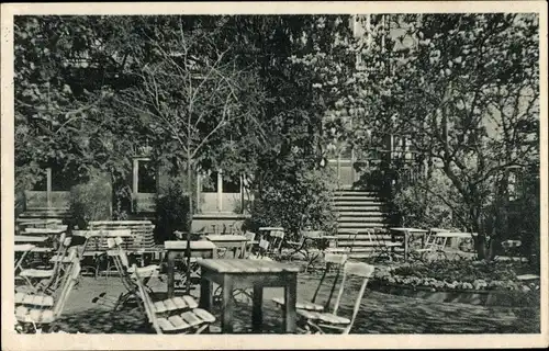 Ak Hameln an der Weser Niedersachsen, Café Hansa, Terrasse