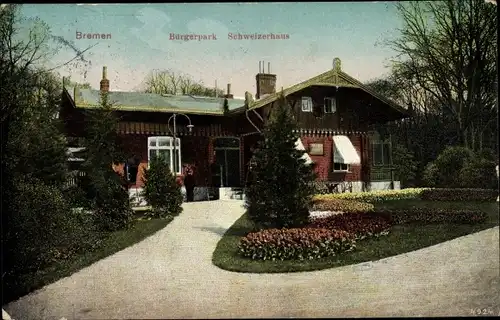 Ak Hansestadt Bremen, Bürgerpark Schweizerhaus