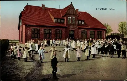 Golden Windows Leuchtfenster Ak Loxstedt Landkreis Cuxhaven, Schule, Kinder