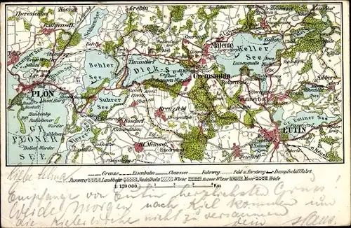 Landkarten Ak Eutin in Ostholstein, Eutin, Malente, Plön