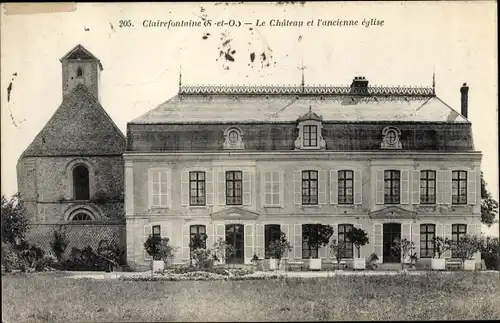 Ak Clairefontaine Yvelines, Le Chateau et l'ancienne eglise