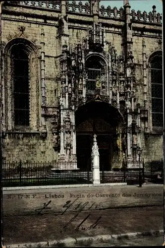 Ak Lisboa Lissabon Portugal, Porta do Convento dos Jeronymos