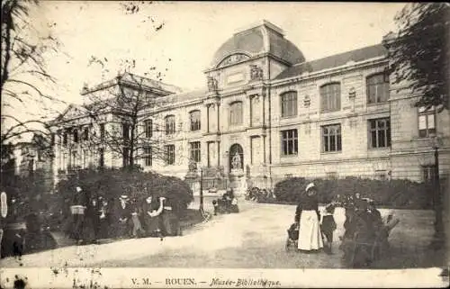 Ak Rouen Seine Maritime, Musee Bibliotheque