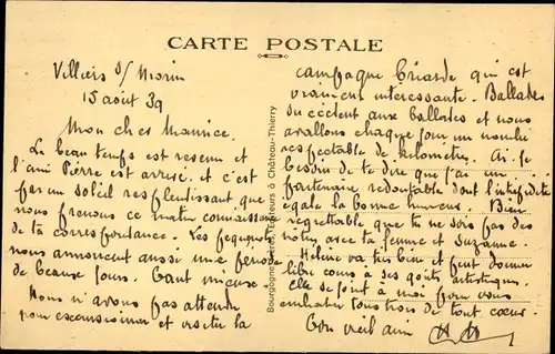 Ak Villiers sur Morin Seine et Marne, Le Ru, L'Eglise