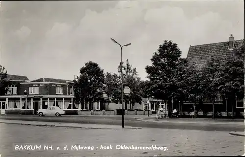 Ak Bakkum Nordholland Niederlande, V. d. Mijleweg, Hoek Oldenbarneveldweg