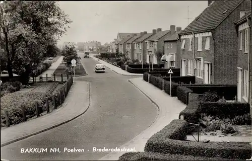 Ak Bakkum Nordholland Niederlande, Poelven, Brederodestraat