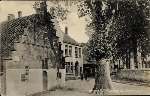 Ak Bergen Nordholland, Museum en Postkantoor