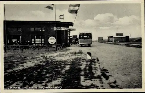 Ak Vrouwenpolder Veere Zeeland Niederlande, Cantine te Breezand, halfweg den afsluitdijk