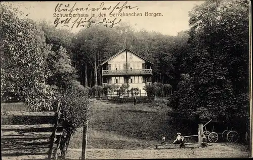Ak Serrahn Carpin im Landkreis Mecklenburgische Seenplatte, Blick auf das Schweizerhaus