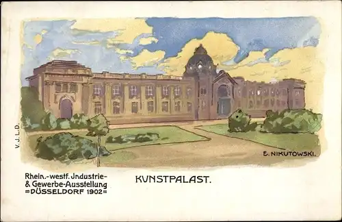 Künstler Litho Nikutowski, E., Düsseldorf, Rhein. westf. Industrie und Gewerbeausstellung 1902