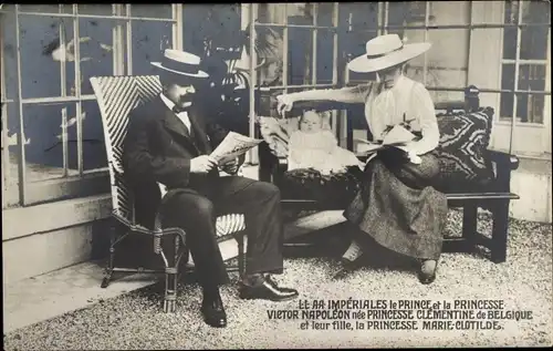 Ak Clementine von Belgien, Victor Bonaparte, Prince Napoleon, Marie Clotilde