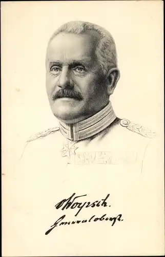 Künstler Ak Generaloberst von Woyrsch, Portrait, Uniform, Stengel 49187