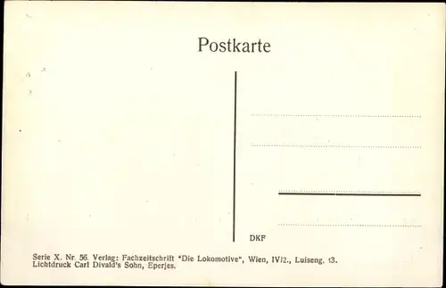 Ak Österreichische Eisenbahn, Bauart Gölsdorf, Dampflok, Tender 306.01