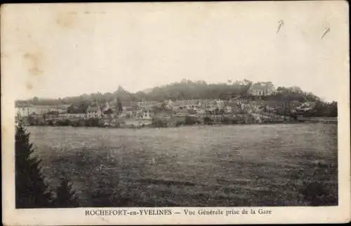 Ak Rochefort Yvelines, Vue generale prise de la Gare