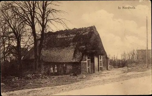 Ak Nordholz Wurster Nordseeküste, altes Bauernhaus