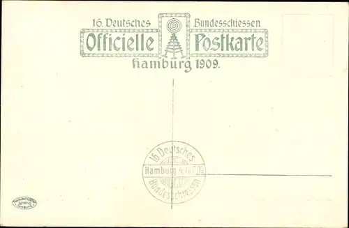 Ak Hamburg Mitte Altstadt, 16. Deutsches Bundesschießen 1909, Festhalle, Besucher