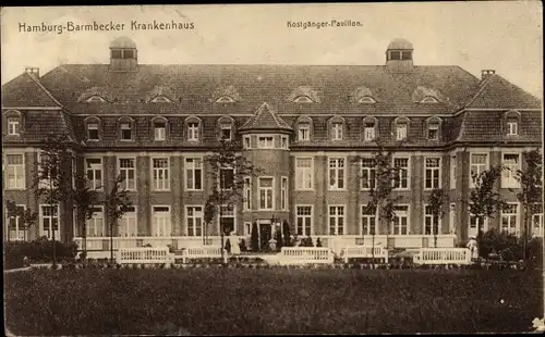 Ak Hamburg Nord Barmbek, Krankenhaus, Kostgänger Pavillon