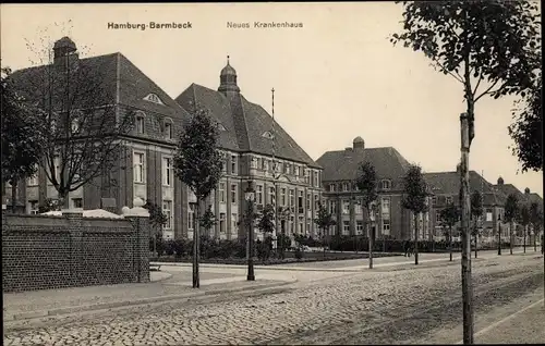 Ak Hamburg Nord Barmbek, Allgemeines Krankenhaus, Teilansicht vom Gelände