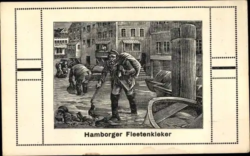 Ak Hamburg Mitte Altstadt, Hamborger Fleetenkieker, Alt Hamburg Tag 1. Juli 1923