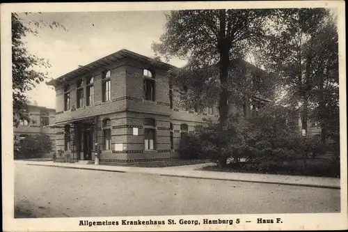 Ak Hamburg Mitte St. Georg, Allgem. St. Georg Krankenhaus, Haus F.