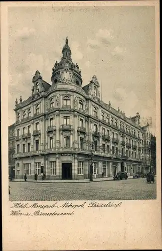 Ak Düsseldorf am Rhein, Hotel Monopol Metropol