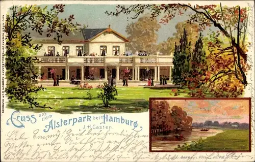 Litho Hamburg Nord Fuhlsbüttel, Gasthaus Alsterpark