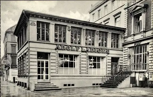 Ak Hamburg Altona, Beleuchtung-Großhandlung, Adolf Ladiges, Post, Ausweiskarte