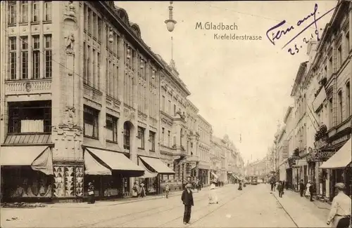 Ak Mönchengladbach Rhein, Krefelderstraße, Geschäft