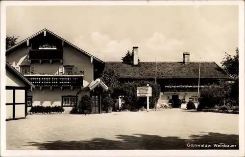 Ak Grünwald im Landkreis München Oberbayern, Pension Grünwalder Weinbauer
