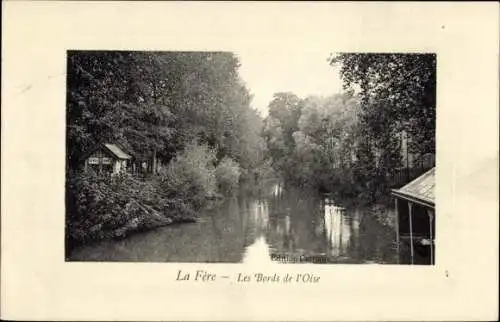 Ak La Fere Aisne, Les Bords de l'Oise