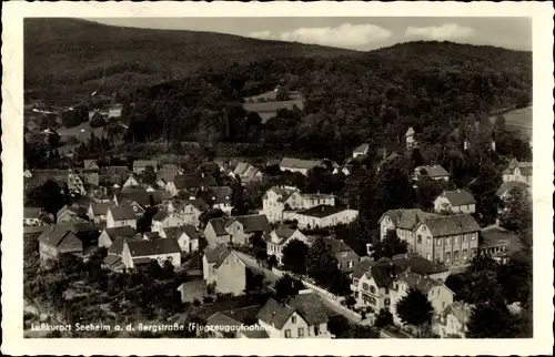 Ak Seeheim Jugenheim an der Bergstraße, Fliegeraufnahme vom Ort