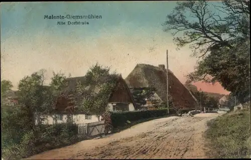 Ak Gremsmühlen Malente in Ostholstein, Alte Dorfstraße