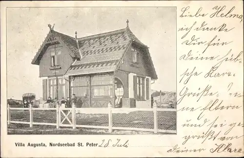 Ak Nordseebad Sankt Peter Ording, Villa Augusta