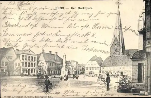 Ak Eutin in Ostholstein, Marktplatz, Kirche