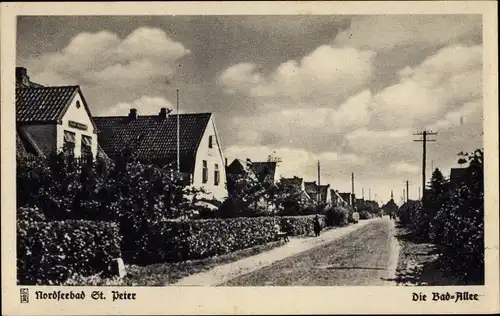 Ak Nordseebad Sankt Peter Ording, Bad Allee